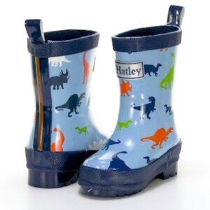 Hatley Prehistoric Dinos Shiny Rain Boot
